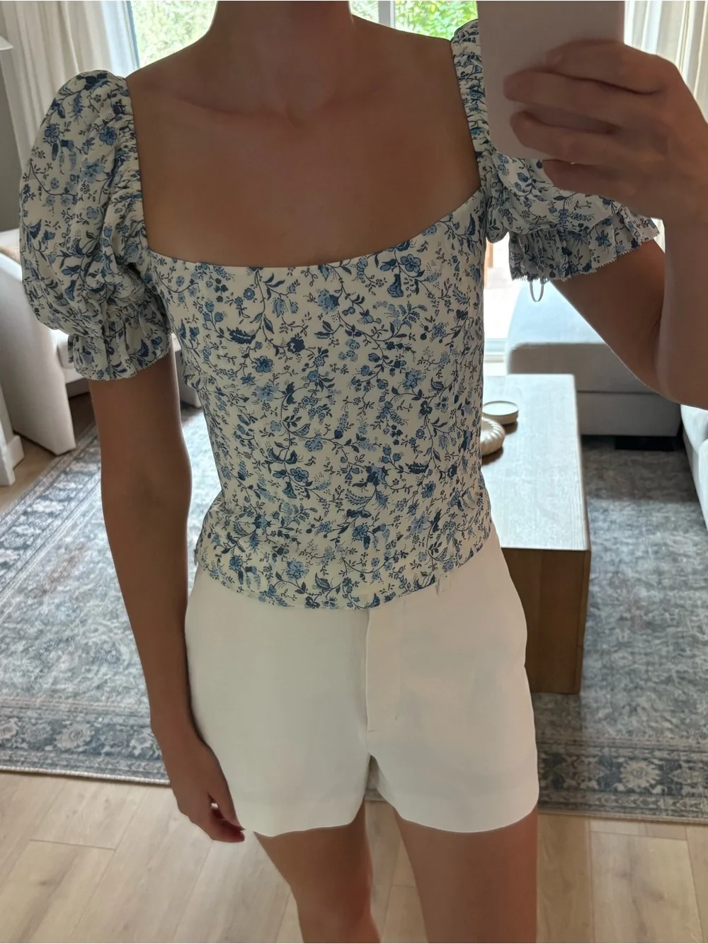 Reformation Marin Top Floral Blouse